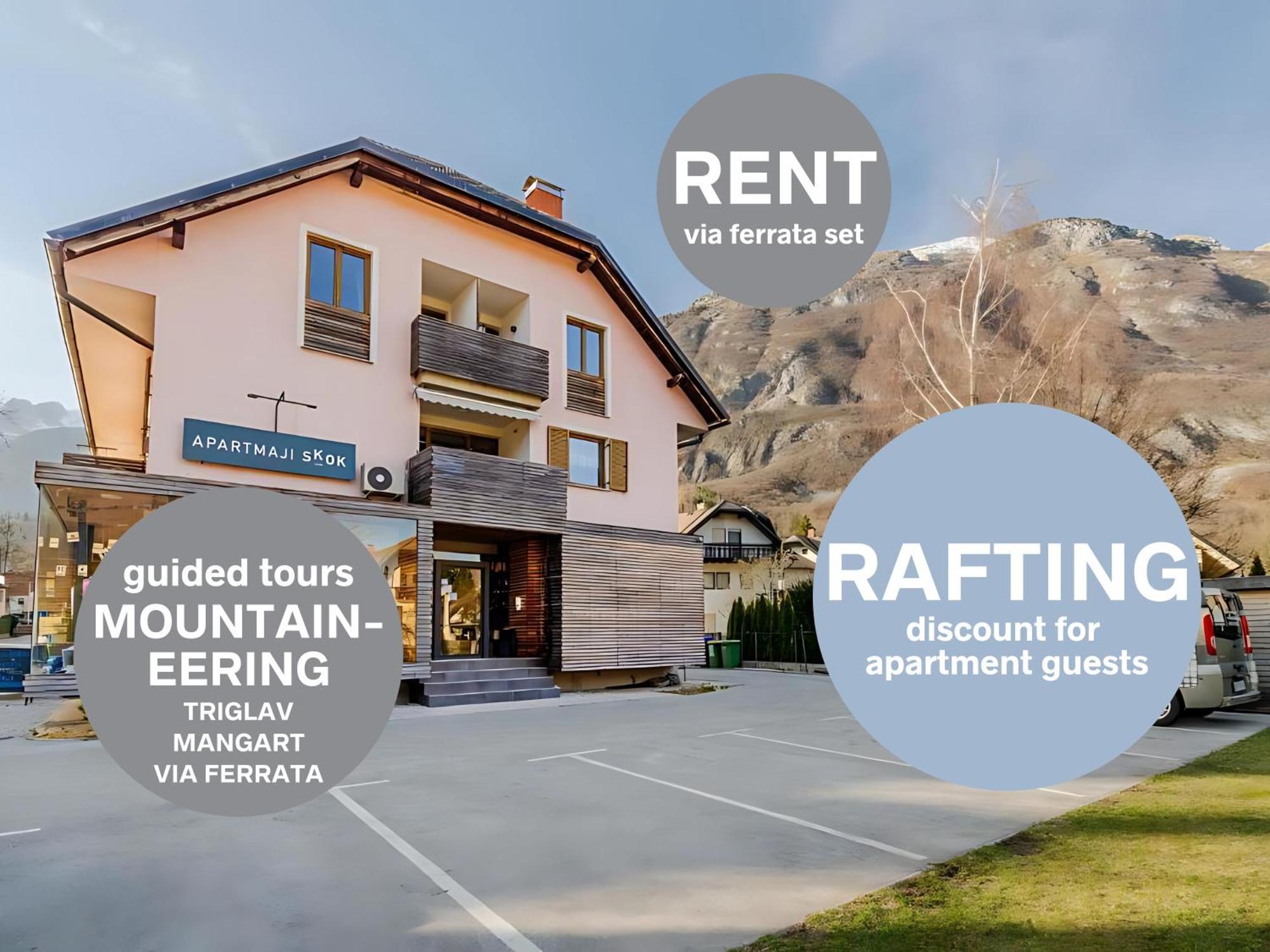 Apartments Skok With Rafting And Free Parking ボヴェツ エクステリア 写真